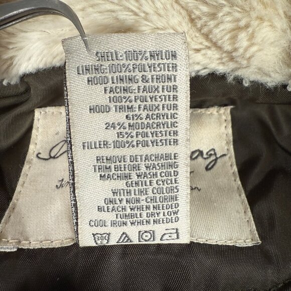 American Rag Cia Parka Jacket Women Size S Olive Green Full Zip Hooded Coat - Picture 12 of 16